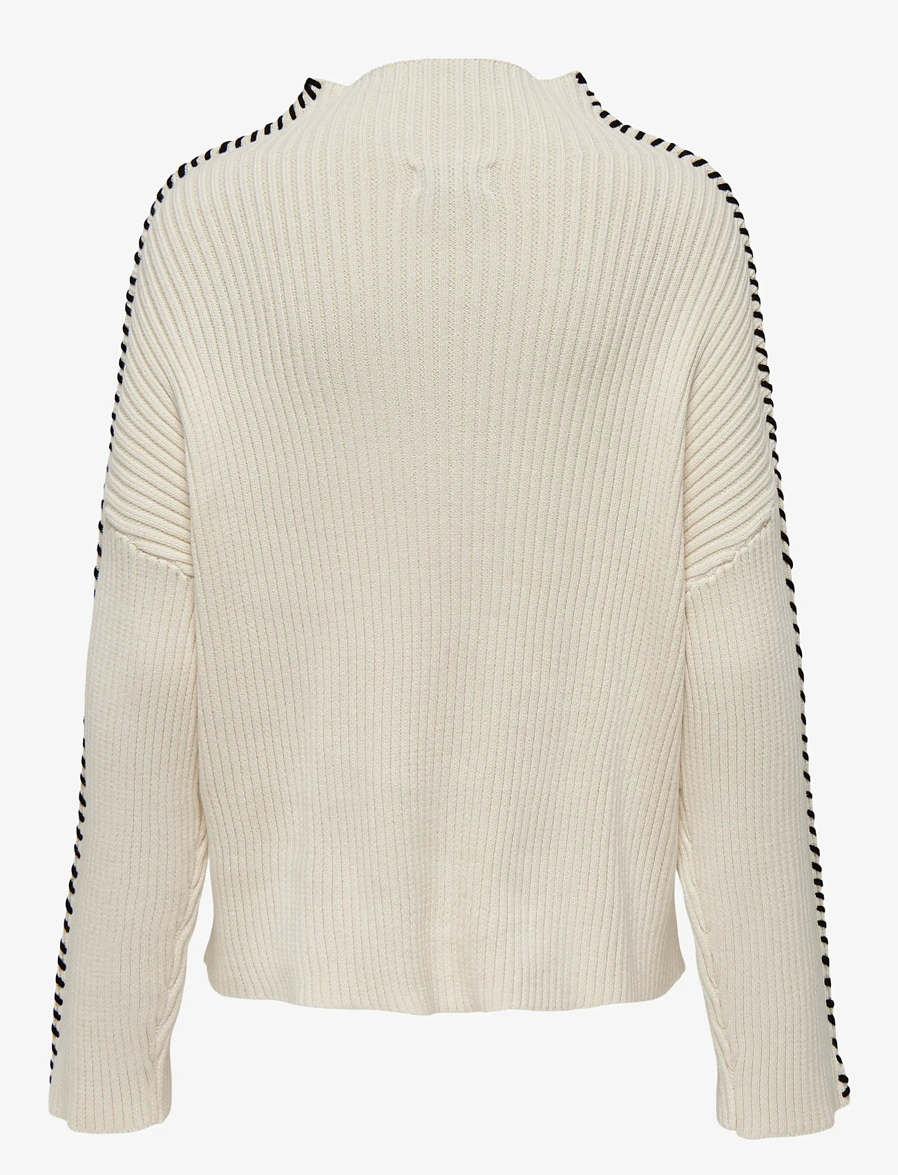 ONLY - ONLQUEENIE LS CONTRAST HIGH NECK PRM KNT - sviitrid - birch - 2