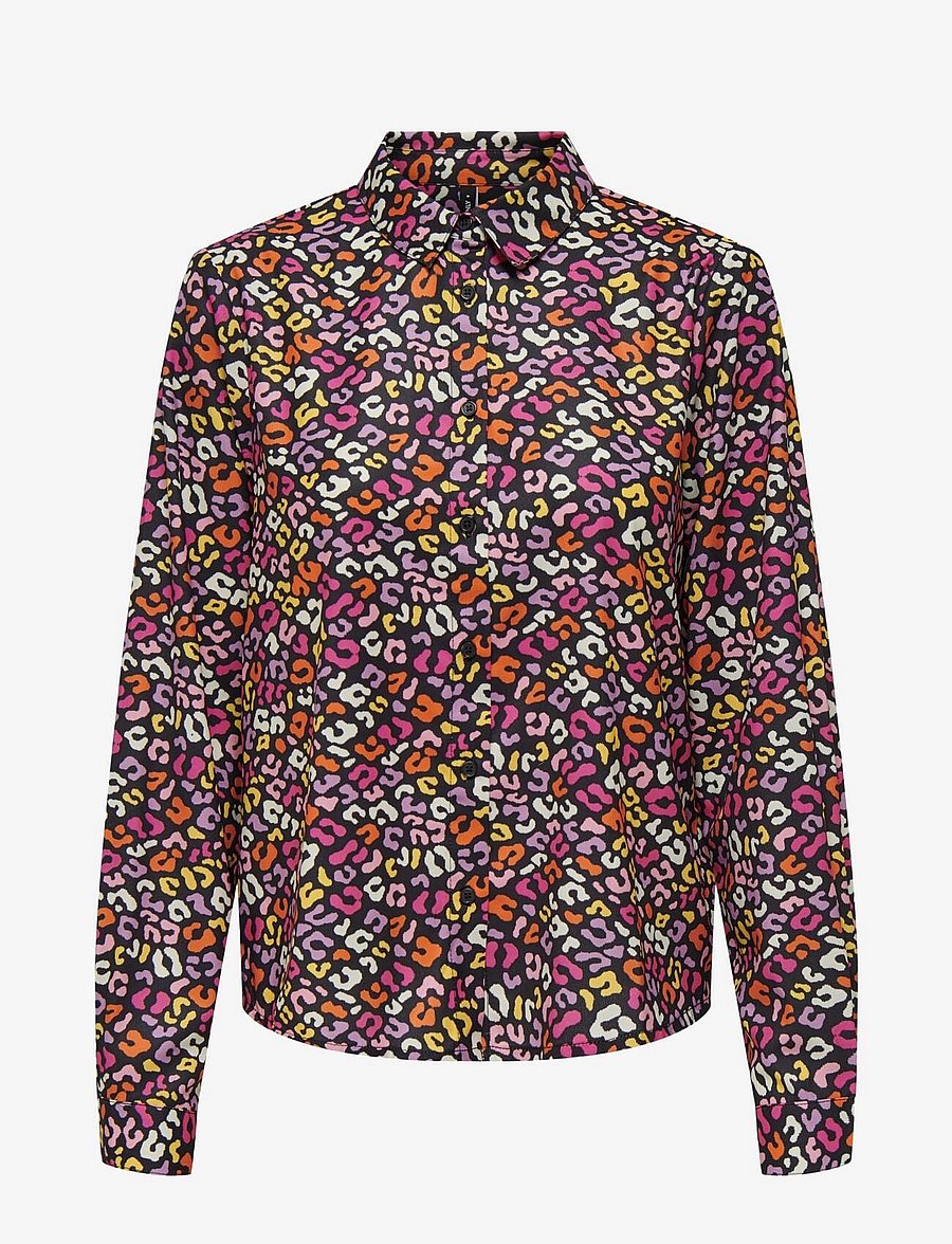 ONLY - ONLOLIVIA L/S SHIRT EX PTM - pitkähihaiset kauluspaidat - black - 0