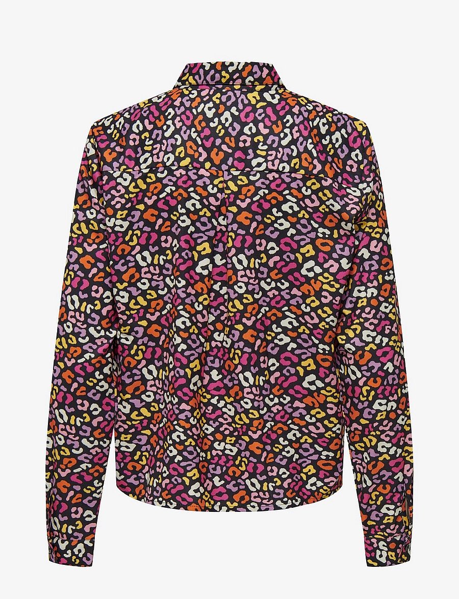 ONLY - ONLOLIVIA L/S SHIRT EX PTM - pitkähihaiset kauluspaidat - black - 1
