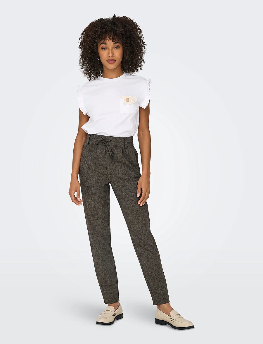 ONLY - ONLPOPTRASH-DELL EASY MEL PANT PNT NOOS - sirged püksid - black - 4