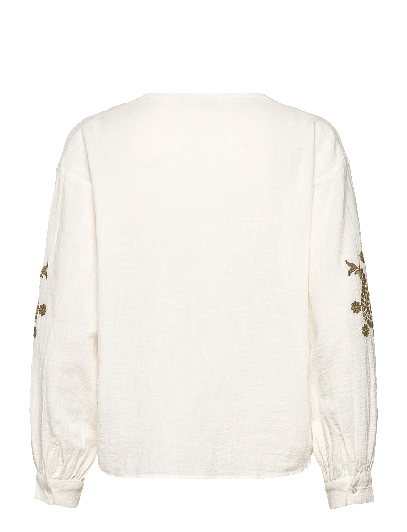 ONLY - ONLMOON L/S EMB TOP WVN NOOS - long sleeved blouses - cloud dancer - 1