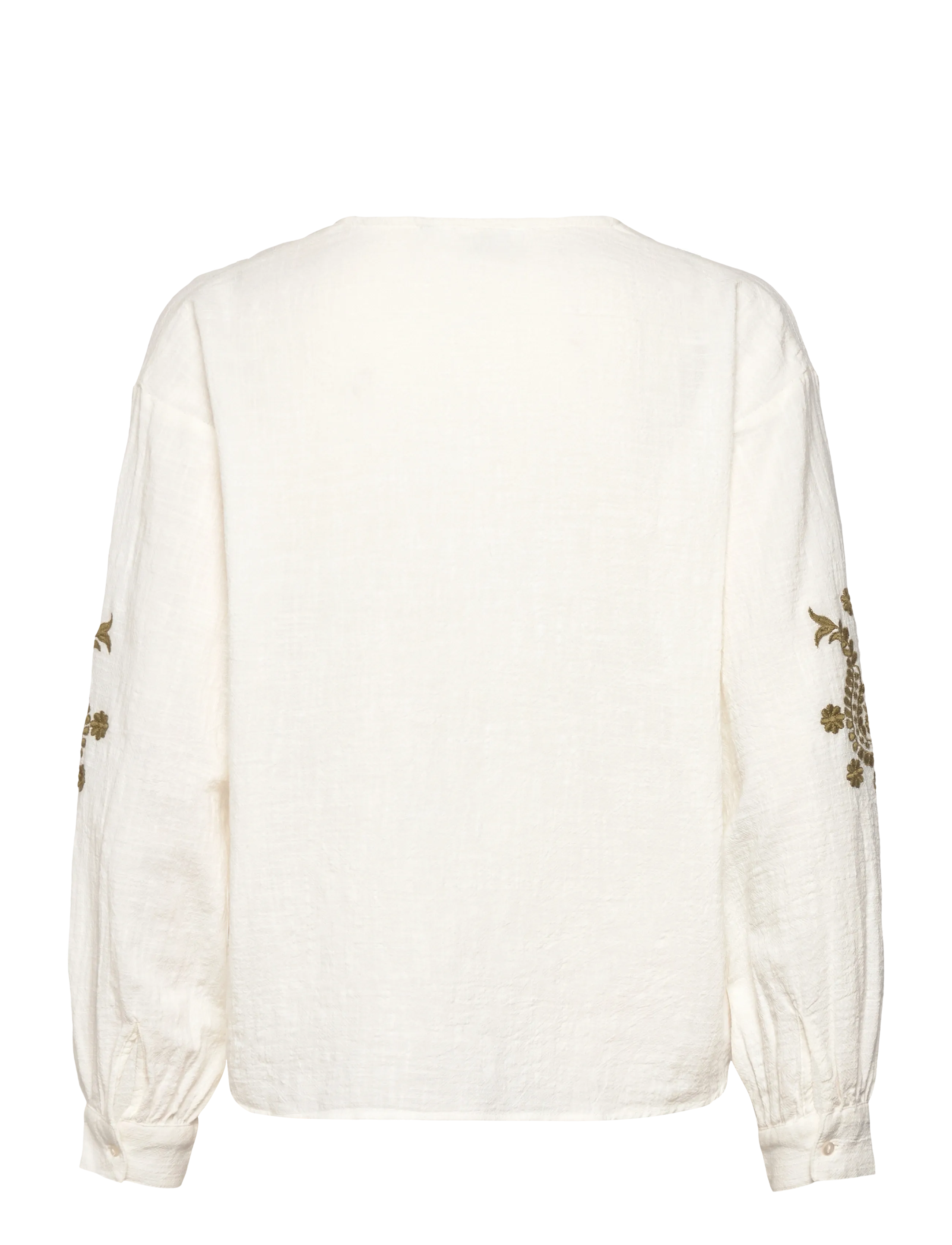 ONLY - ONLMOON L/S EMB TOP WVN NOOS - långärmade blusar - cloud dancer - 1