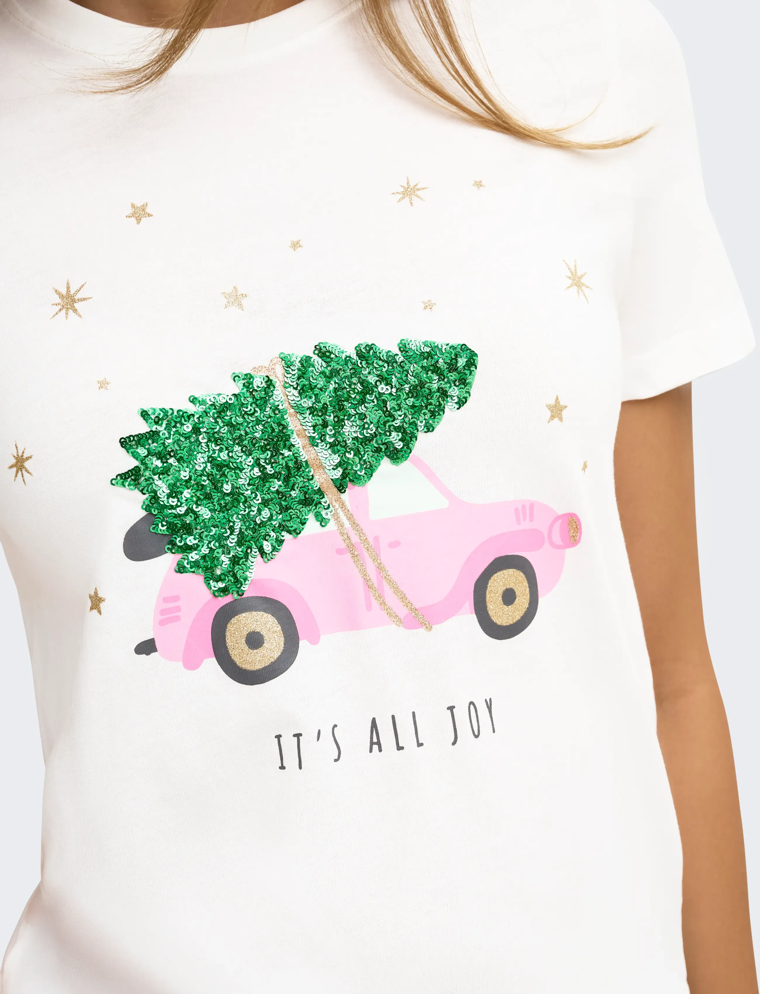 ONLY Onlkita Reg S/S Top Box Xmas Jrs t-shirts dam – bild 6