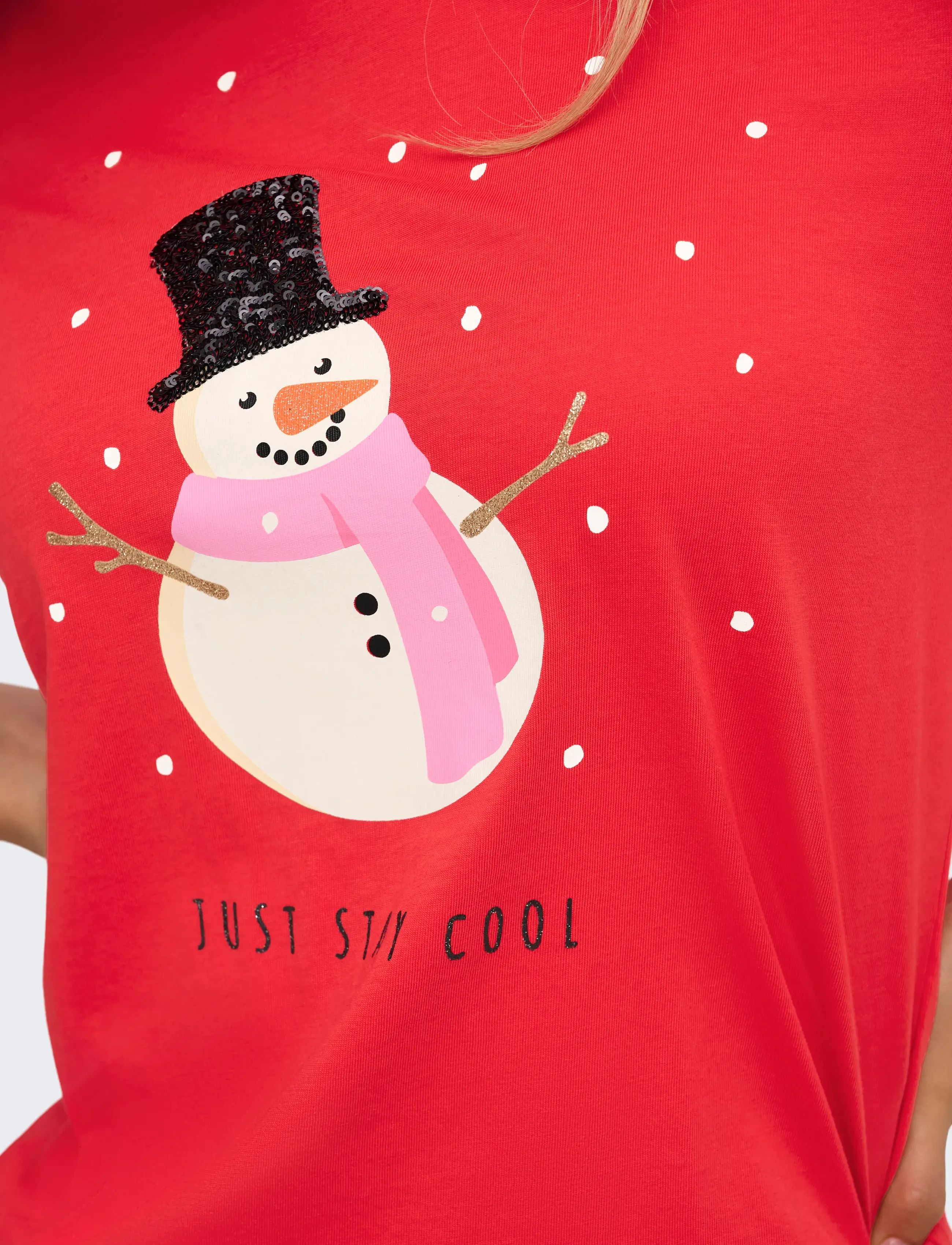 ONLY Onlkita Reg S/S Top Box Xmas Jrs t-shirts dam – bild 6