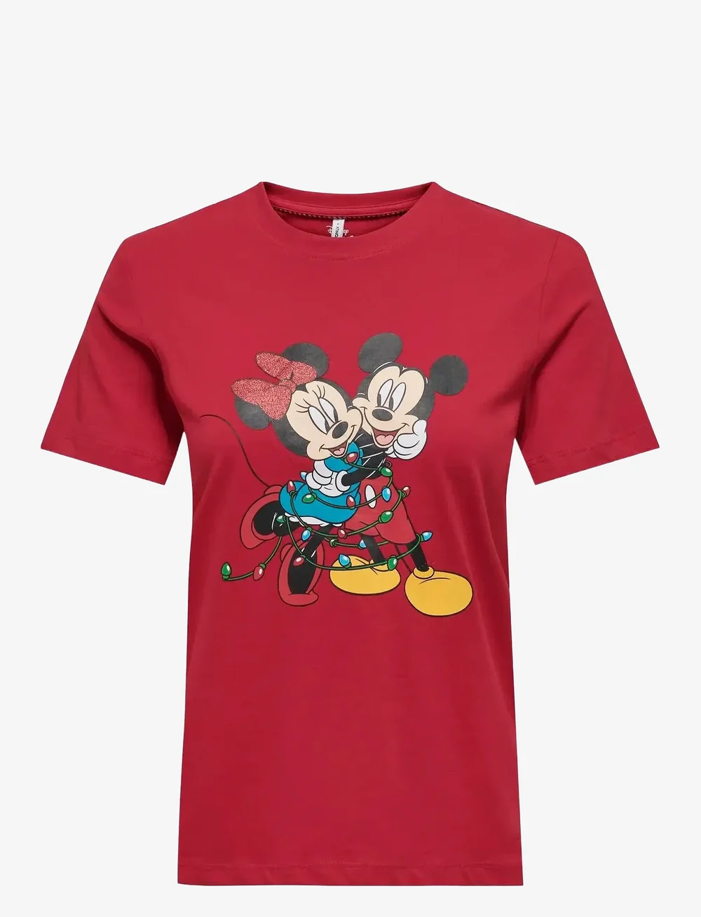 ONLY - ONLMICKEY LIFE REG S/S TOP BOX XMAS JRS - t-shirts - urban red - 0
