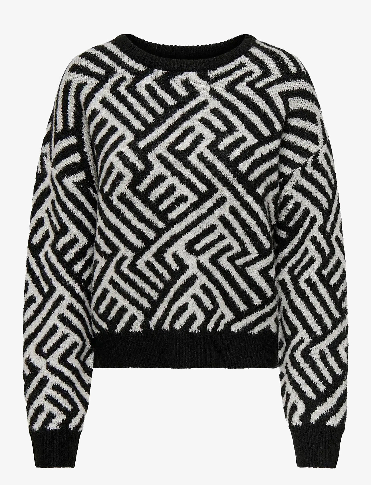 ONLY - ONLTARA LIFE LS JQ O-NECK  KNT - pullover - black - 0