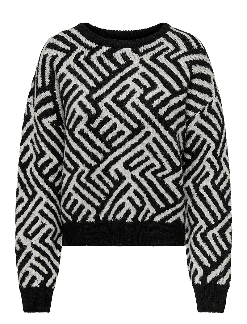 ONLY - ONLTARA LIFE LS JQ O-NECK KNT - pullover - black - 0