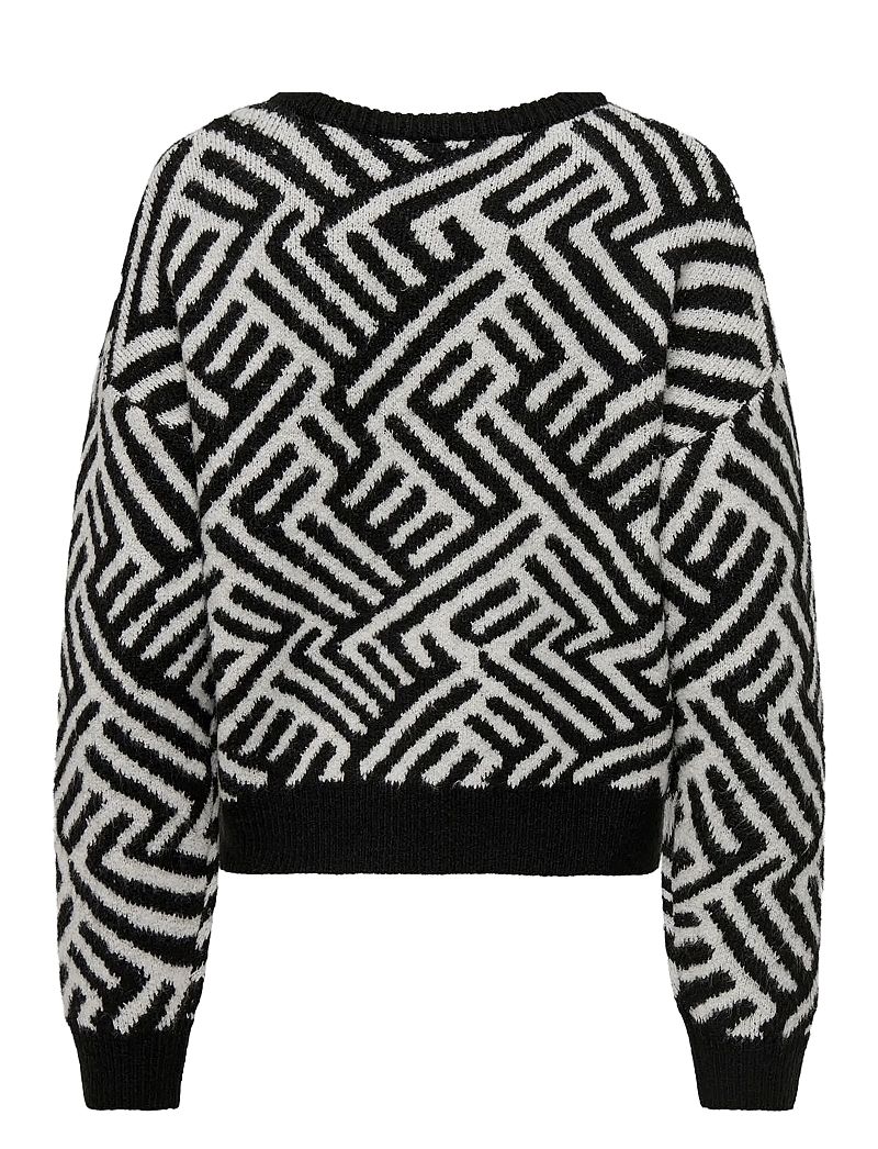 ONLY - ONLTARA LIFE LS JQ O-NECK KNT - pullover - black - 1