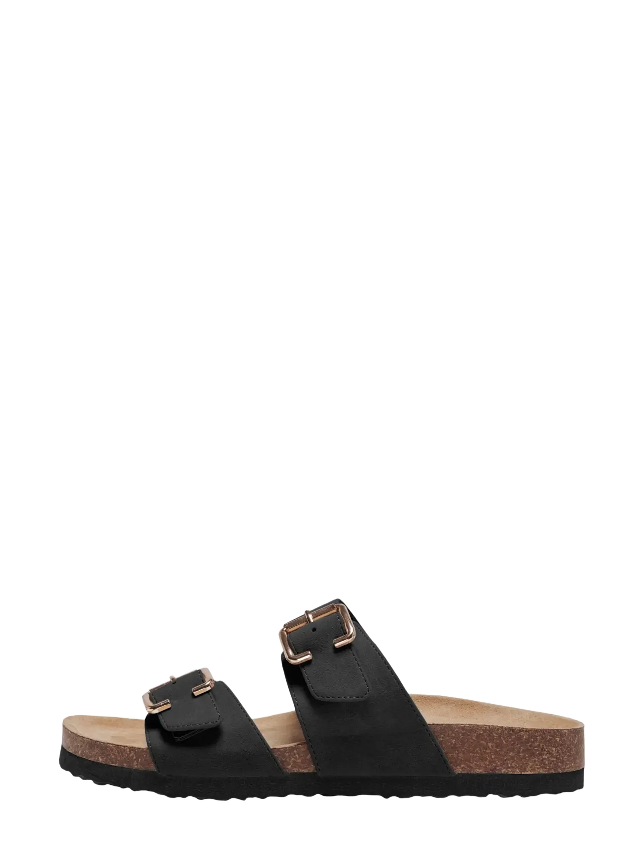ONLY ONLMAXI-13 PU STRAP BUCKLE SANDAL - Schuhe - BLACK / black