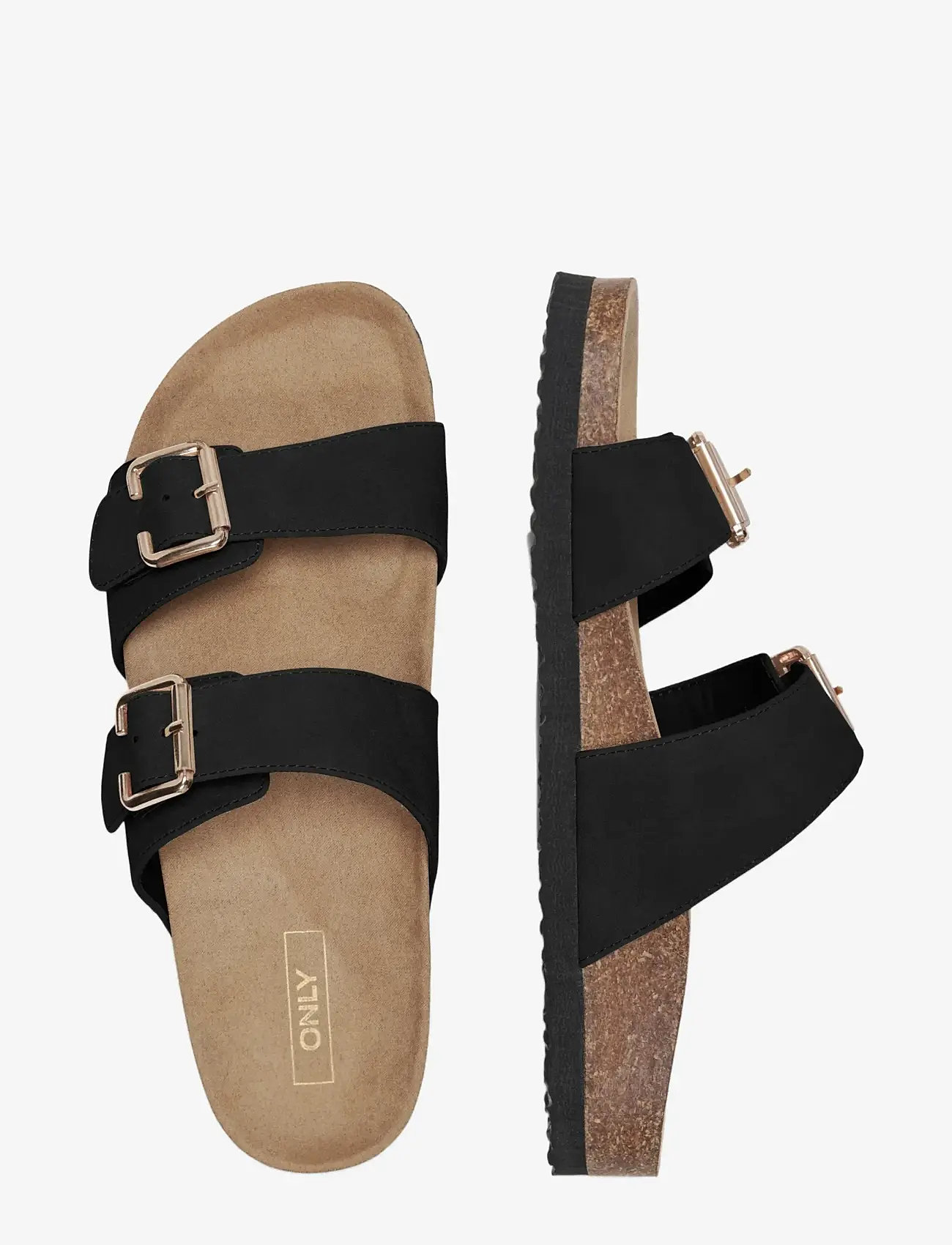 ONLY - ONLMAXI-13 PU STRAP BUCKLE SANDAL - kontsata sandaalid - black - 3