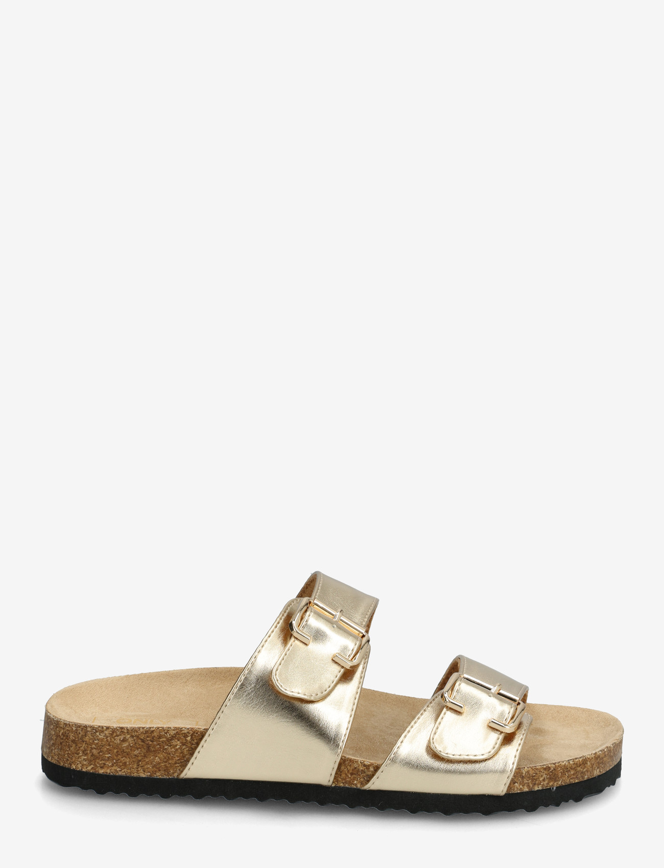 ONLY - ONLMAXI-13 PU STRAP BUCKLE SANDAL - flade sandaler - gold colour - 1