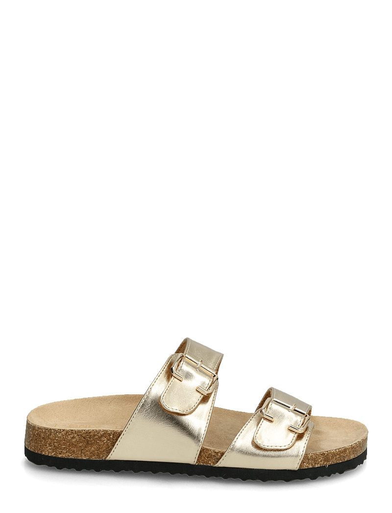 ONLY - ONLMAXI-13 PU STRAP BUCKLE SANDAL - flache sandalen - gold colour - 1