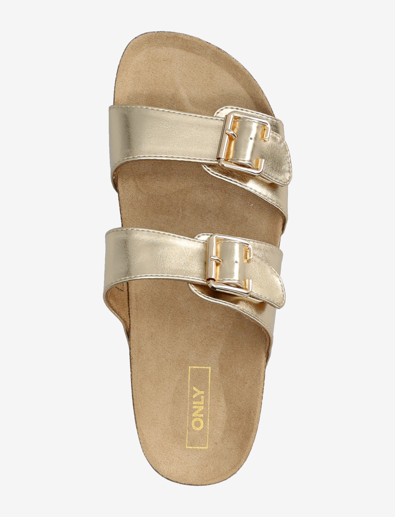 ONLY - ONLMAXI-13 PU STRAP BUCKLE SANDAL - flade sandaler - gold colour - 3