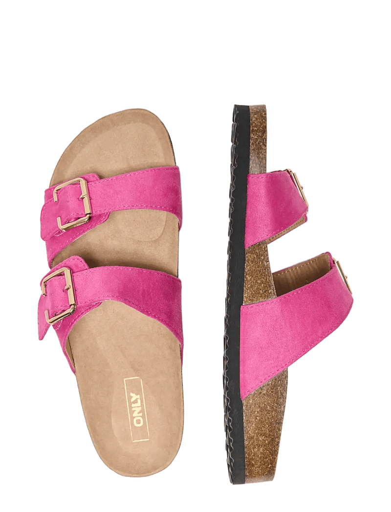 ONLY - ONLMAXI-13 PU STRAP BUCKLE SANDAL - flache sandalen - pink yarrow - 3