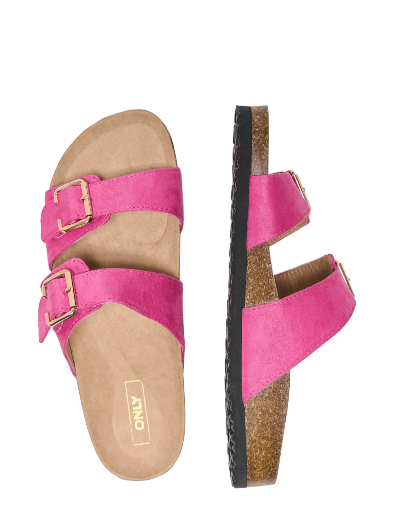 ONLY - ONLMAXI-13 PU STRAP BUCKLE SANDAL - flache sandalen - pink yarrow - 3
