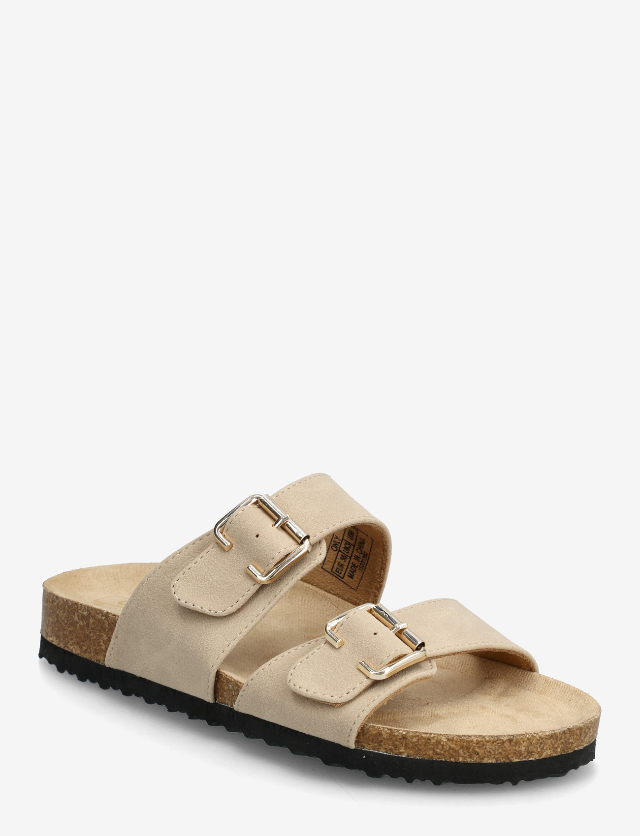 ONLY - ONLMAXI-13 PU STRAP BUCKLE SANDAL - flat sandals - pumice stone - 0