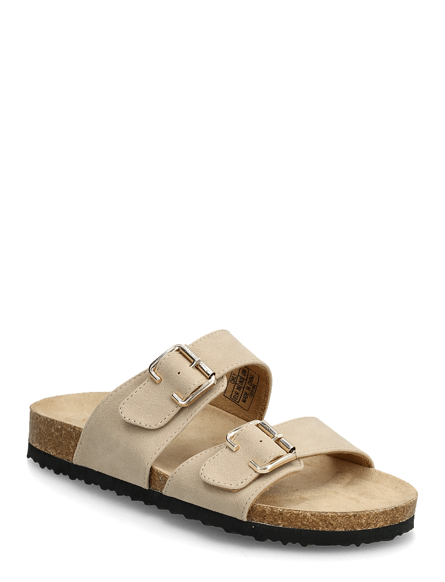 ONLY - ONLMAXI-13 PU STRAP BUCKLE SANDAL - flache sandalen - pumice stone - 0