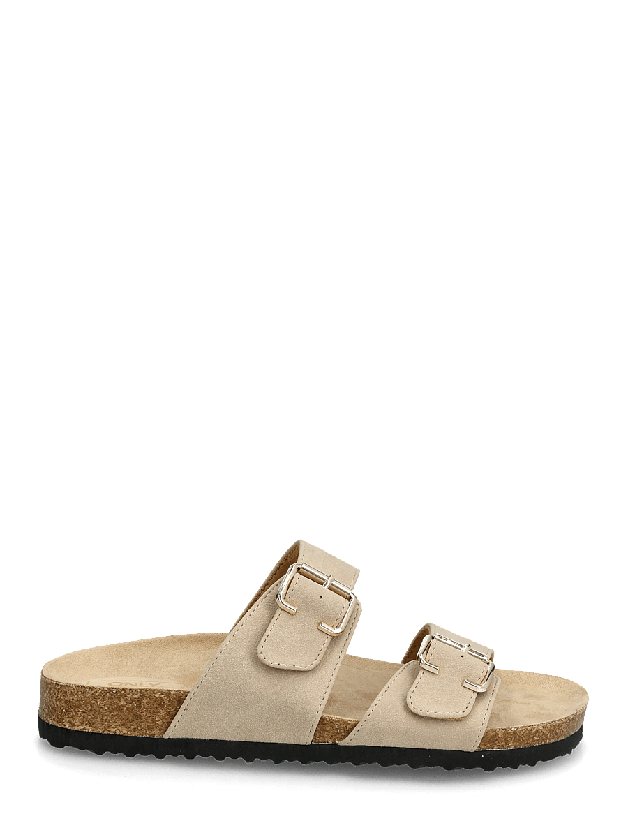 ONLY - ONLMAXI-13 PU STRAP BUCKLE SANDAL - flache sandalen - pumice stone - 1