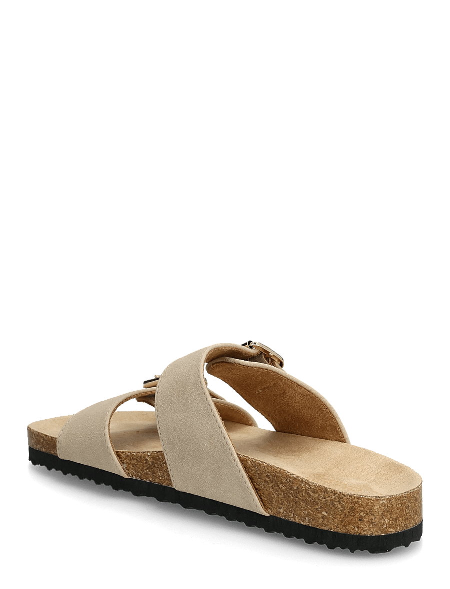 ONLY - ONLMAXI-13 PU STRAP BUCKLE SANDAL - flache sandalen - pumice stone - 2