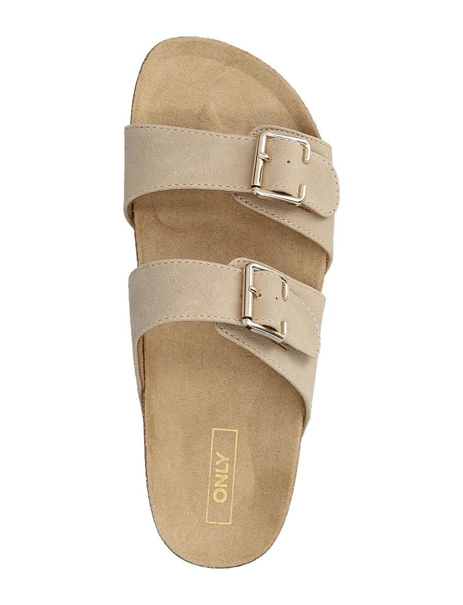 ONLY - ONLMAXI-13 PU STRAP BUCKLE SANDAL - flache sandalen - pumice stone - 3