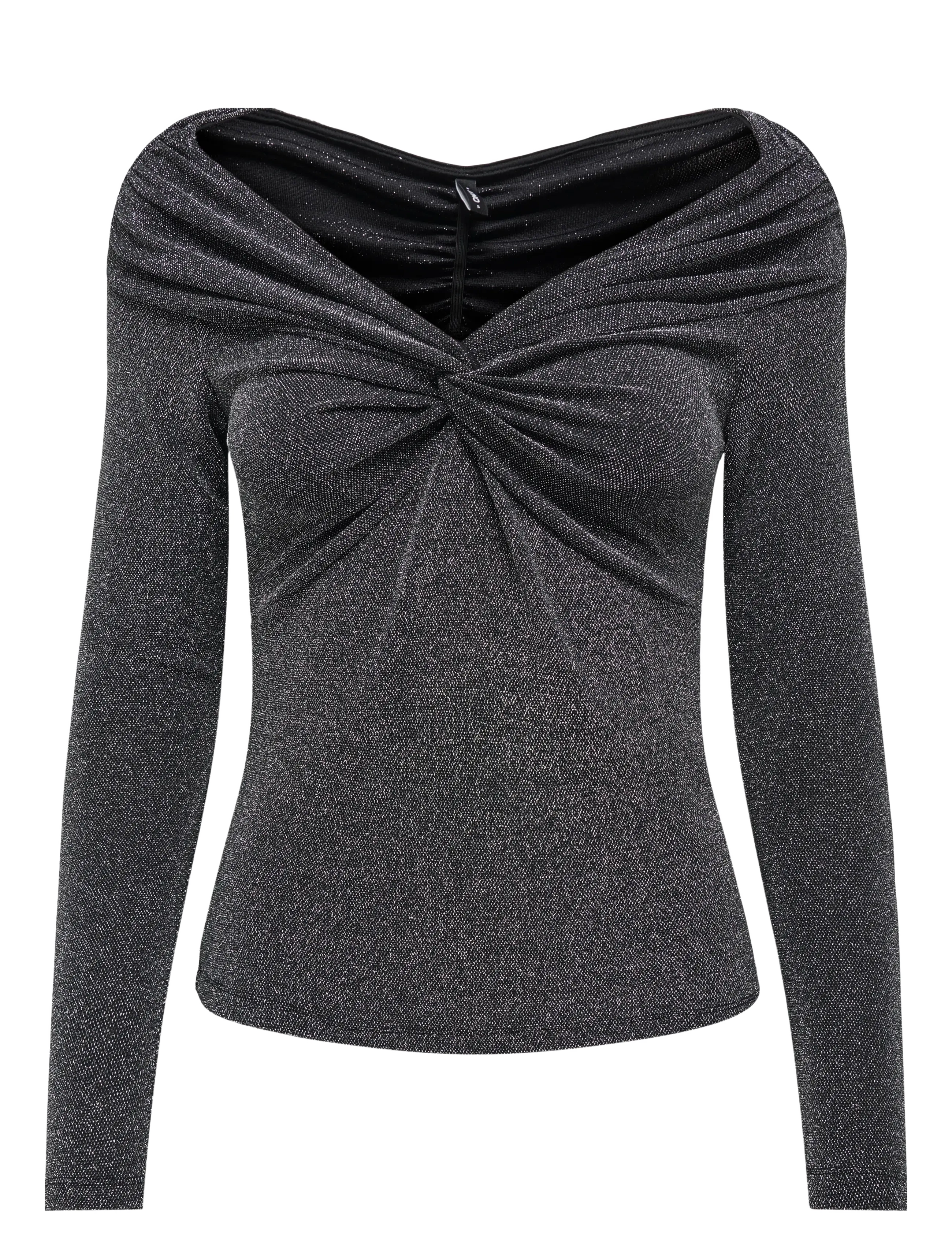 ONLY Onlqueen L/S Glitter Oberteil Jrs Grau - XS - Damen