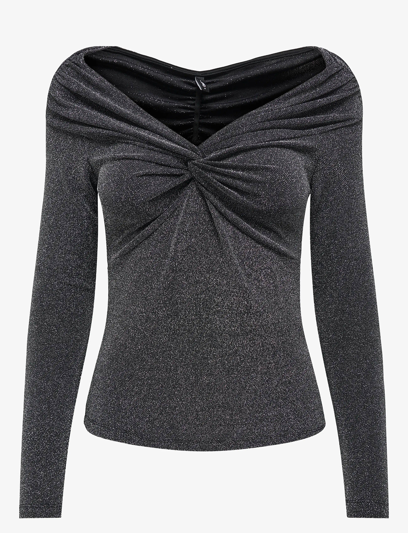 ONLY - ONLQUEEN L/S GLITTER TOP JRS - madalaimad hinnad - black - 1