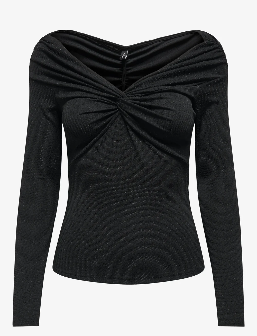 ONLY - ONLQUEEN L/S GLITTER TOP JRS - langärmlige tops - black - 1