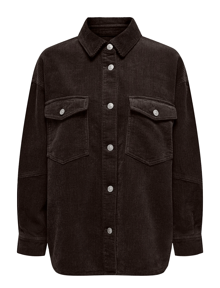 ONLY - ONLTIGGY L/S CORD SHACKET PNT NOOS - ganache - 1