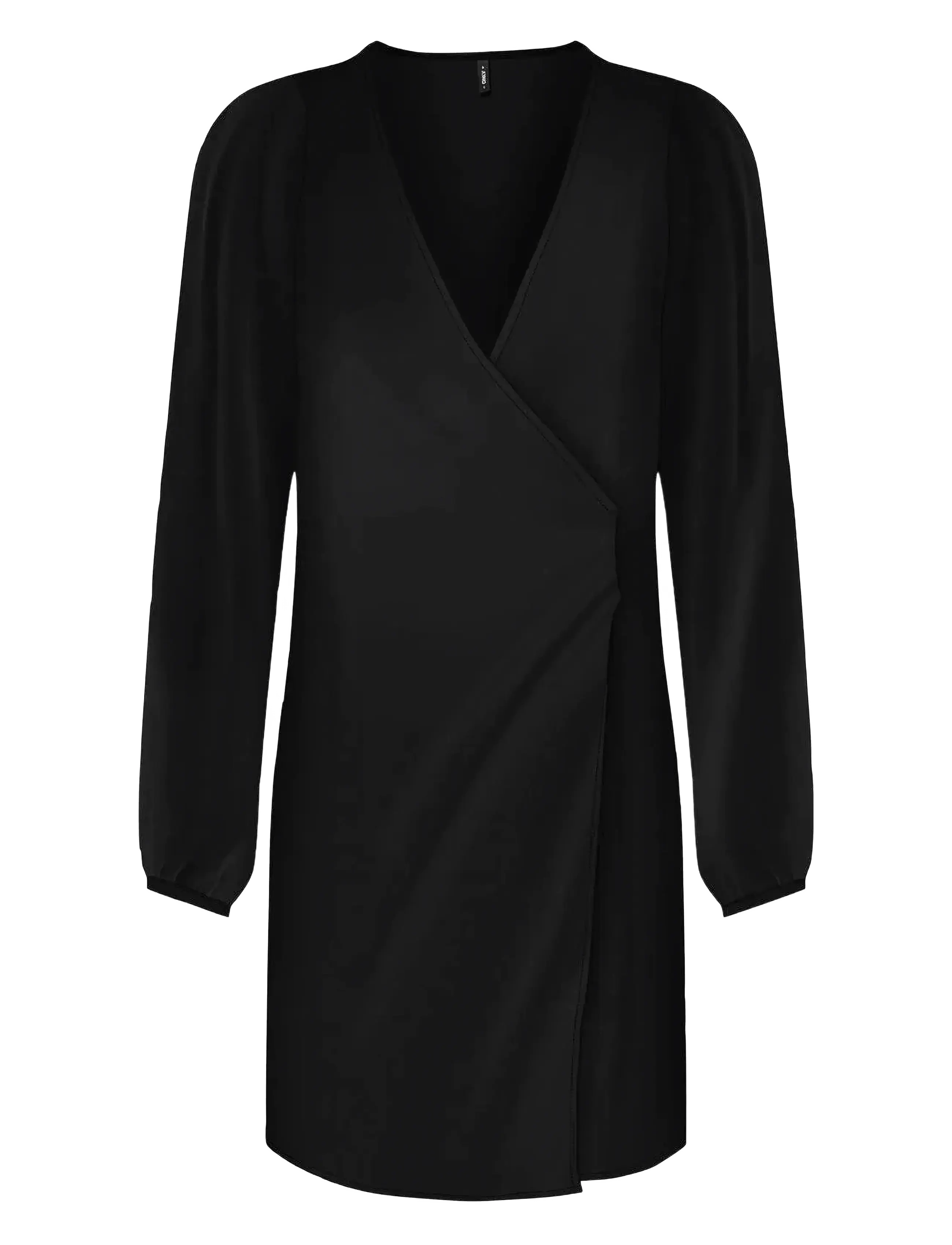 ONLY Onlalma Life Vis L/S Gina Kleid Solid Schwarz - XS - Damen