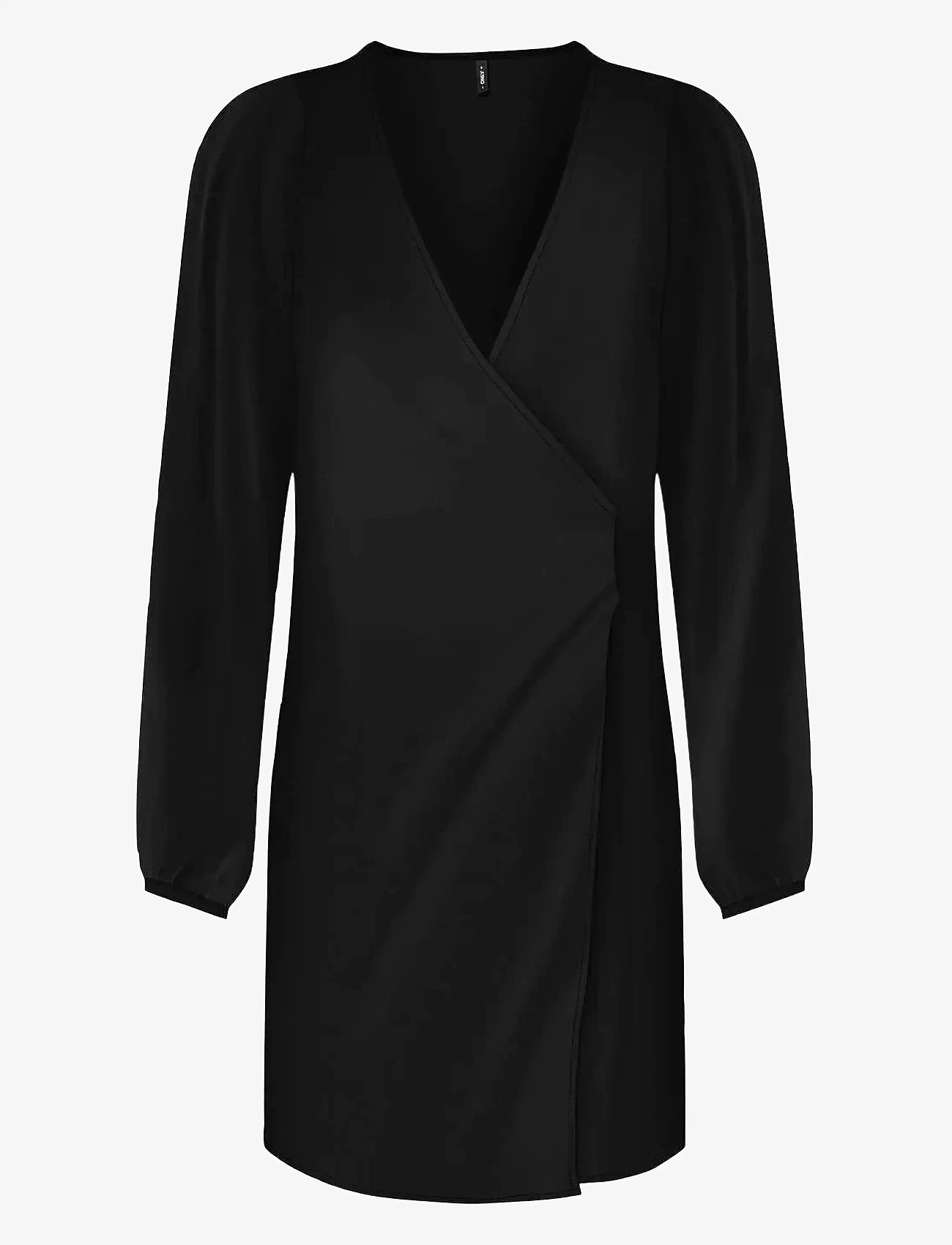 ONLY - ONLALMA LIFE VIS L/S GINA DRESS SOLID - hõlmikkleidid - black - 0