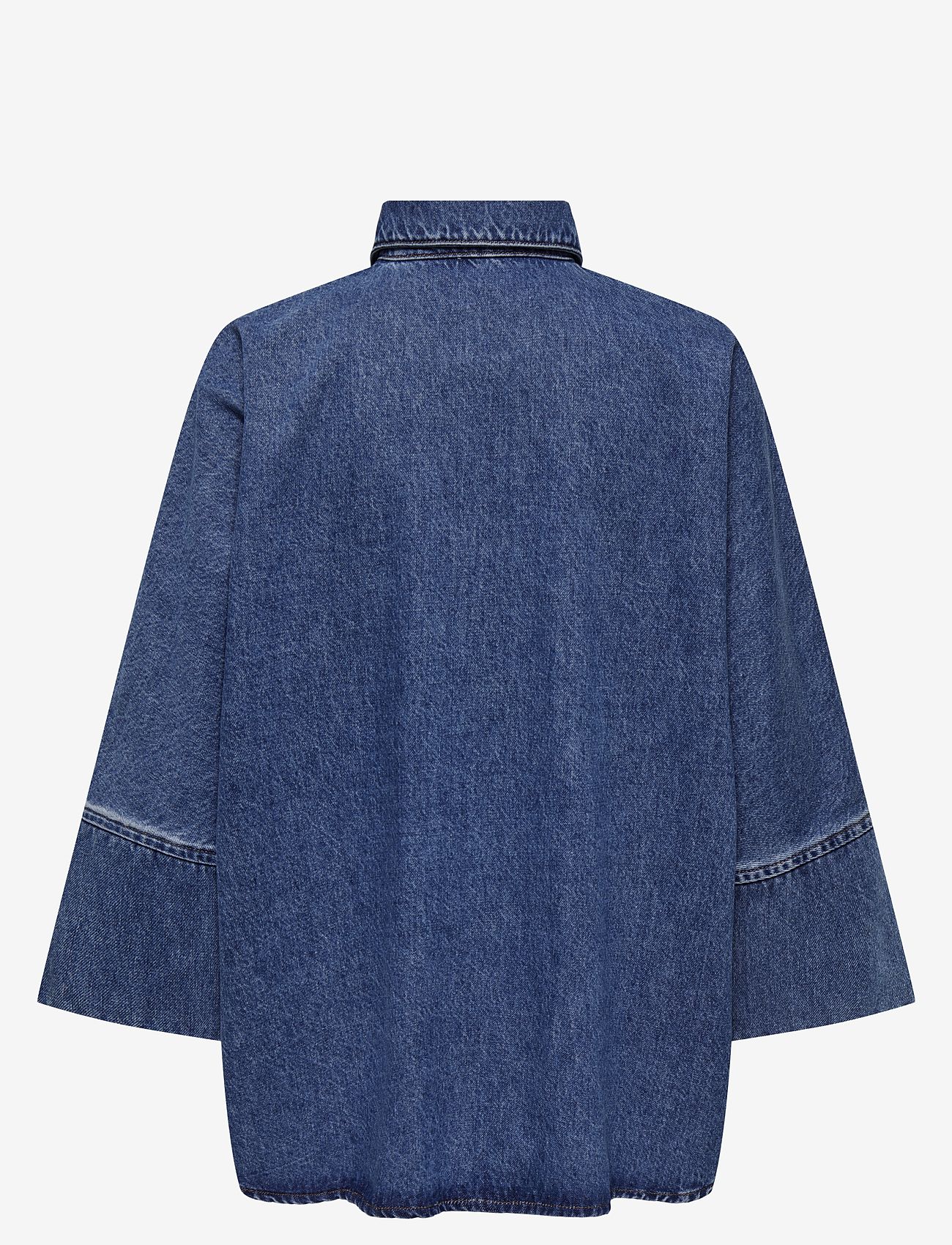 ONLY - ONLGRACE 3/4 DNM SHIRT CRO NOOS - denimskjorter - medium blue denim - 2