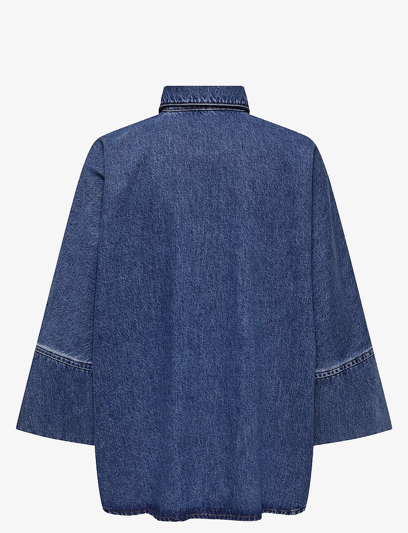 ONLY - ONLGRACE 3/4 DNM SHIRT CRO NOOS - denimskjorter - medium blue denim - 2