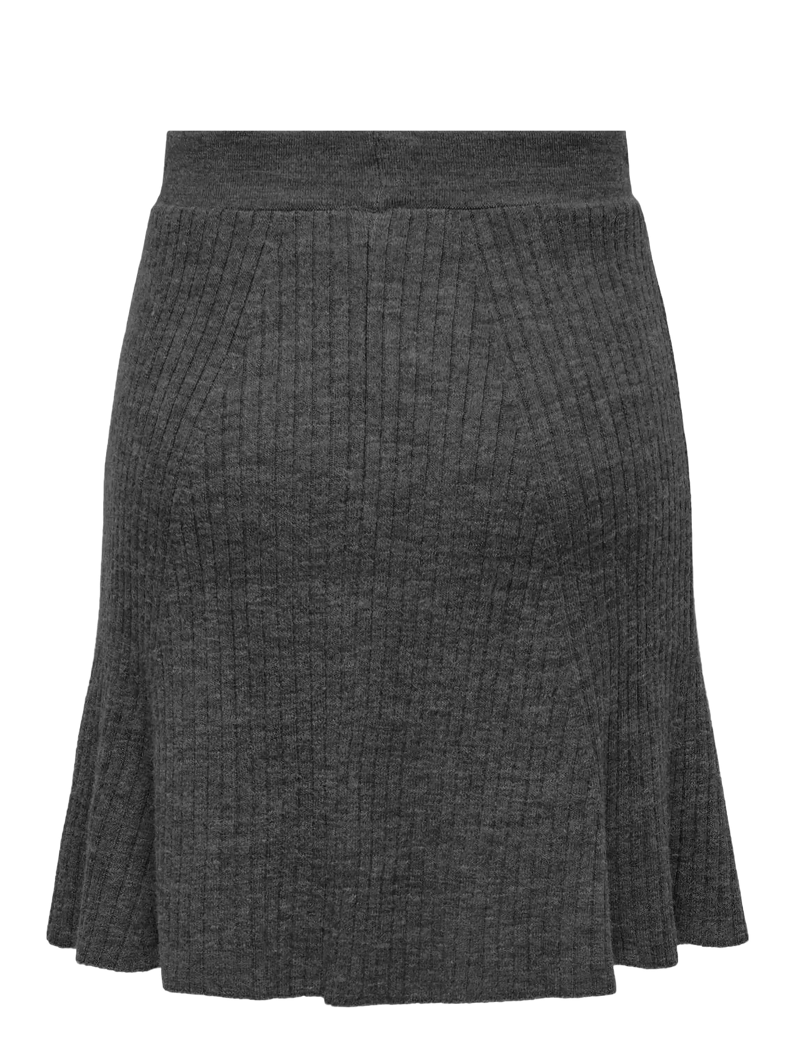 ONLY - ONLMONICA HW MINI SKIRT KNT - strickröcke - dark grey melange - 1