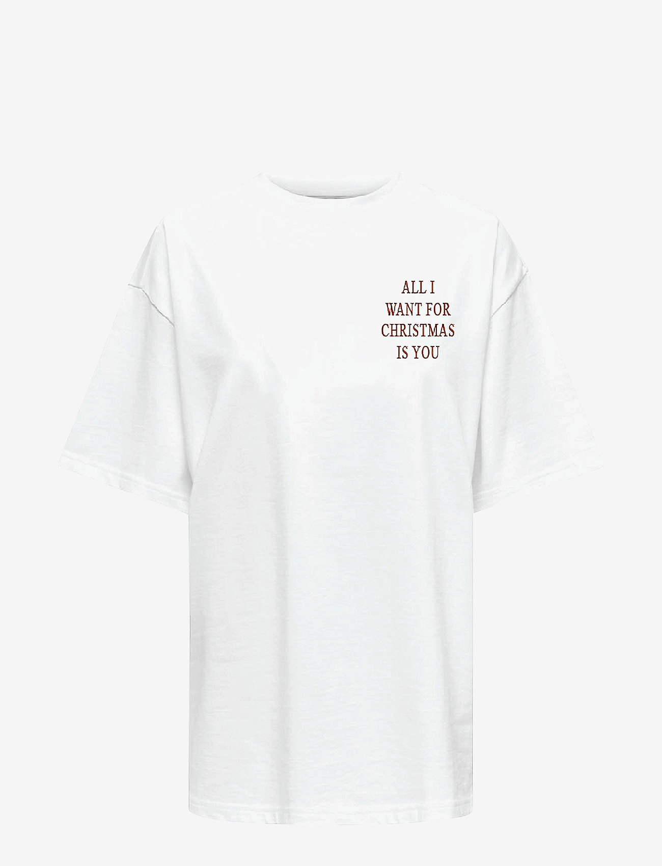 ONLY - ONLSANTA LIFE OVERSIZE S/S TOP XMAS JRS - cloud dancer - 1