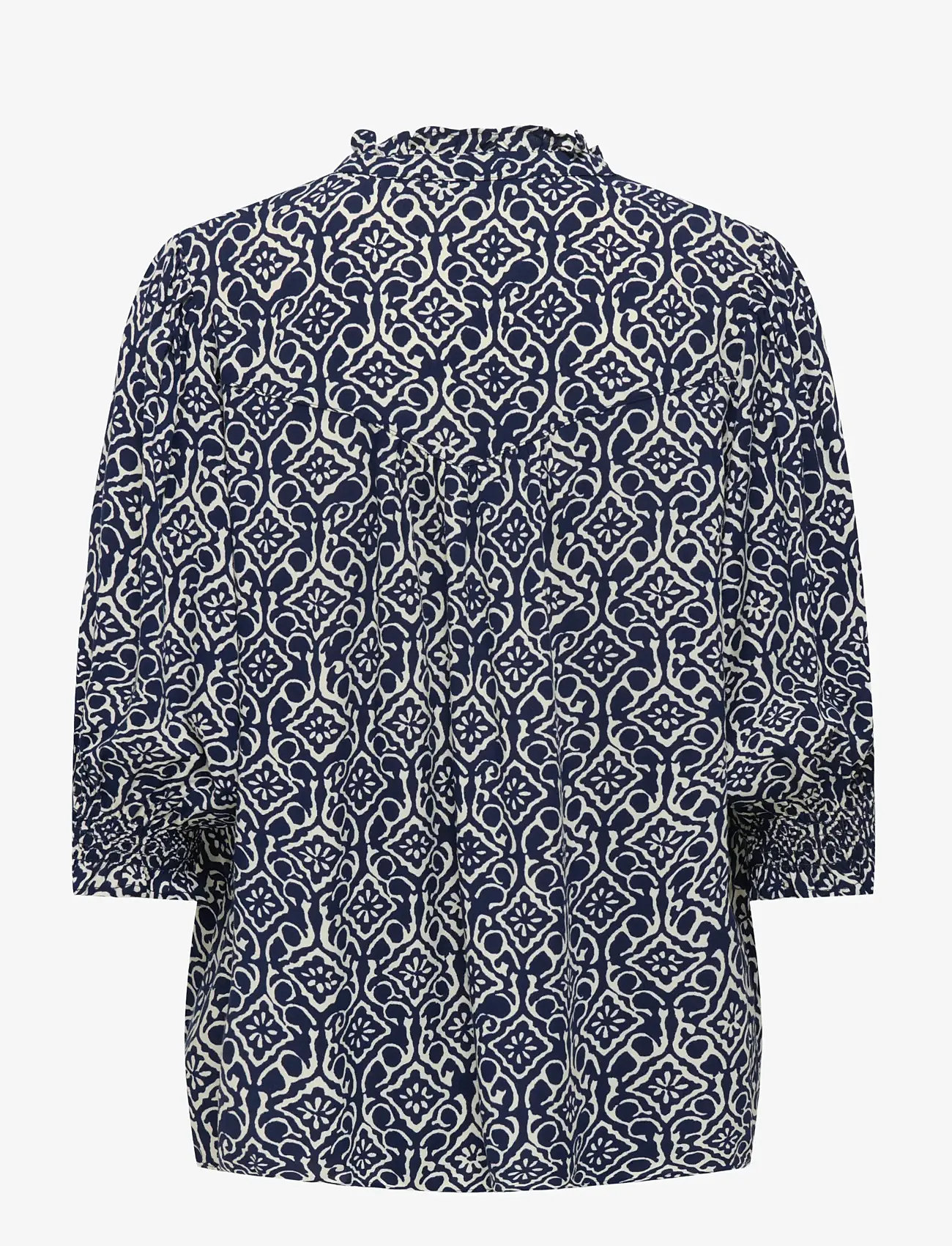 ONLY - ONLRAYA 3/4 SHIRT WVN NOOS - langærmede bluser - night sky - 2