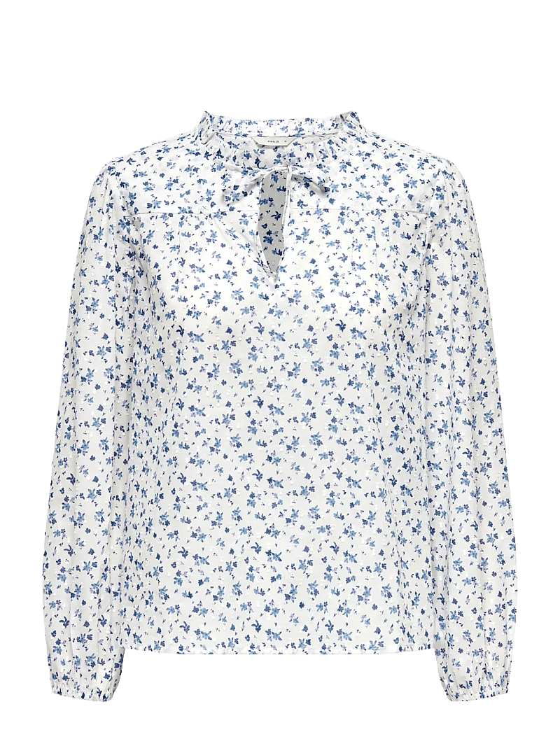 ONLY - ONLROANNE L/S TOP WVN NOOS - langærmede bluser - cloud dancer - 1