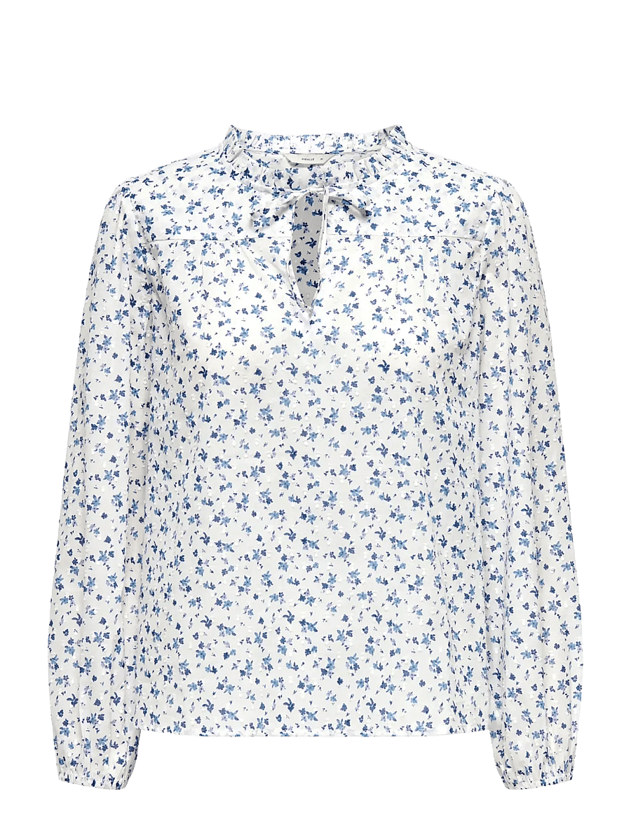 ONLY - ONLROANNE L/S TOP WVN NOOS - langärmelige blusen - cloud dancer - 1