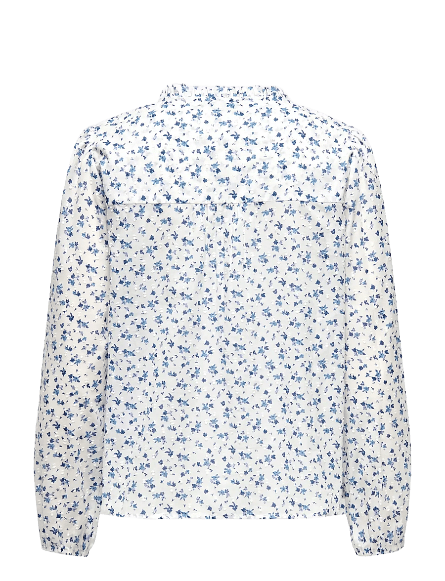 ONLY - ONLROANNE L/S TOP WVN NOOS - langärmelige blusen - cloud dancer - 2