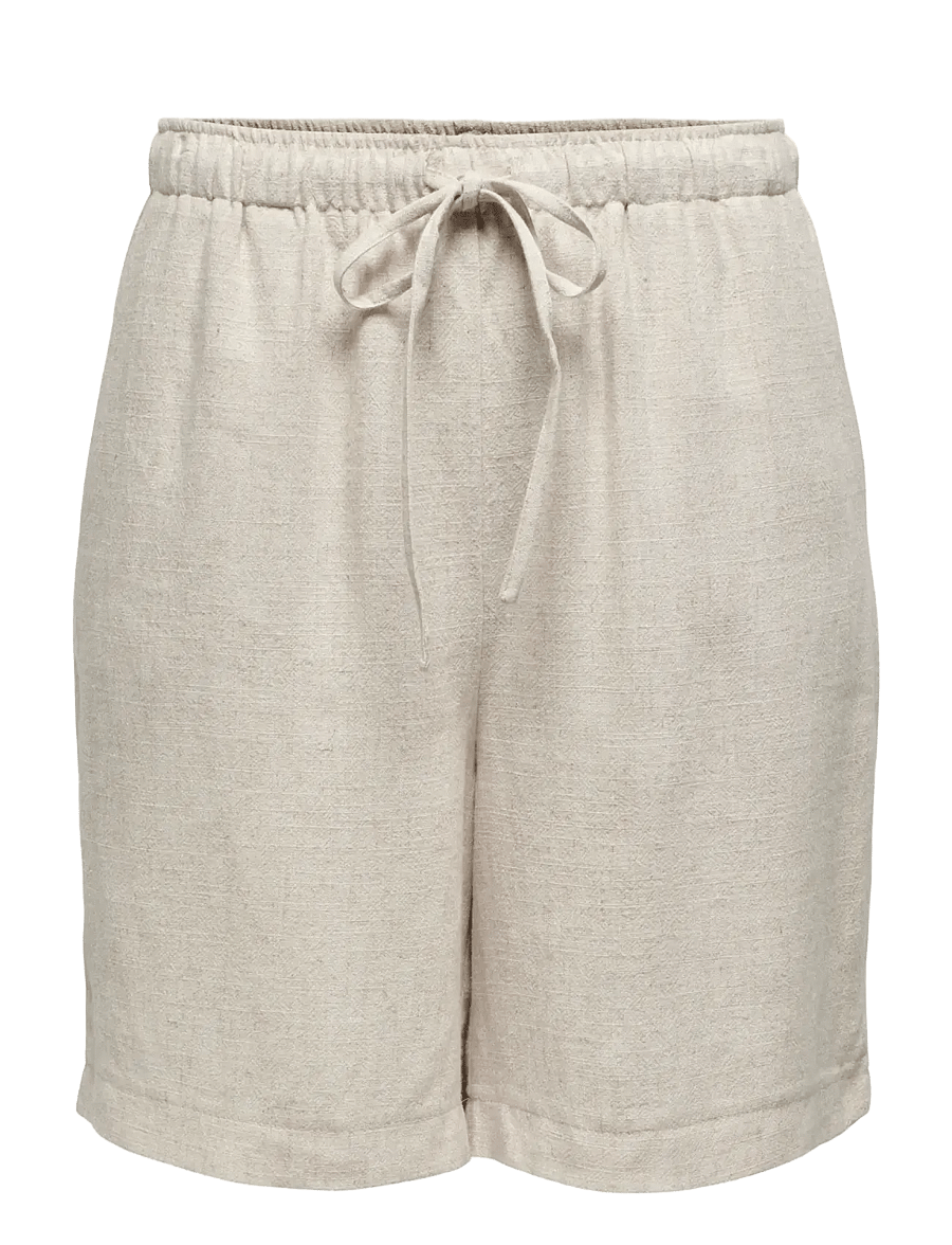 ONLY - ONLSIESTA MW PULL-UP LIN BL SHORTS NOOS - leinen-shorts - moonbeam - 1