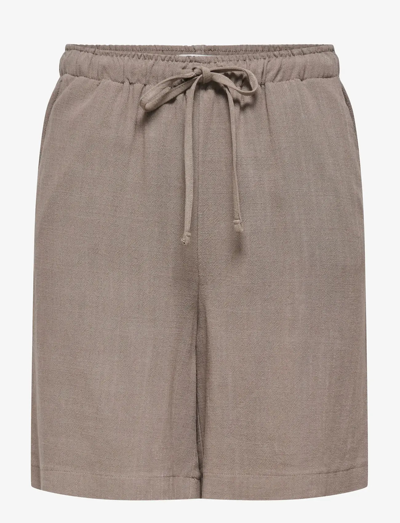 ONLY - ONLSIESTA MW PULL-UP LIN BL SHORTS  NOOS - leinen-shorts - walnut - 1