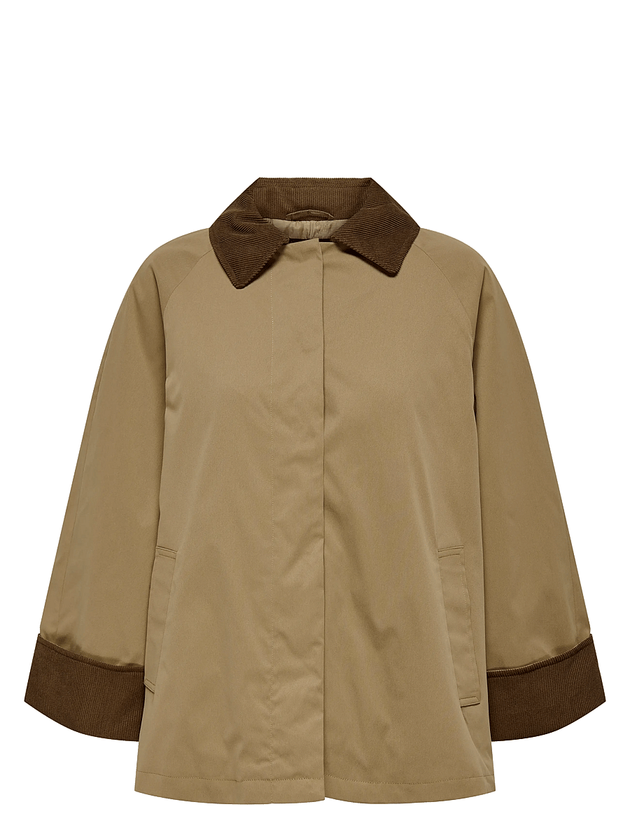 ONLY - ONLORCHID MIX CORDOROY PARKA COAT CS OTW - light coats - otter - 1