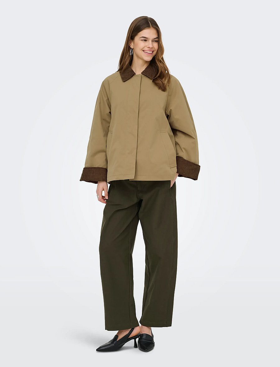 ONLY - ONLORCHID MIX CORDOROY PARKA COAT CS OTW - light coats - otter - 4