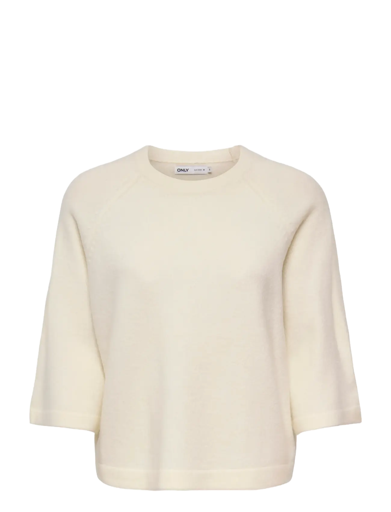ONLY ONLSIMONI 3/4 PULLOVER KNT NOOS - Kudumid - BIRCH / cream