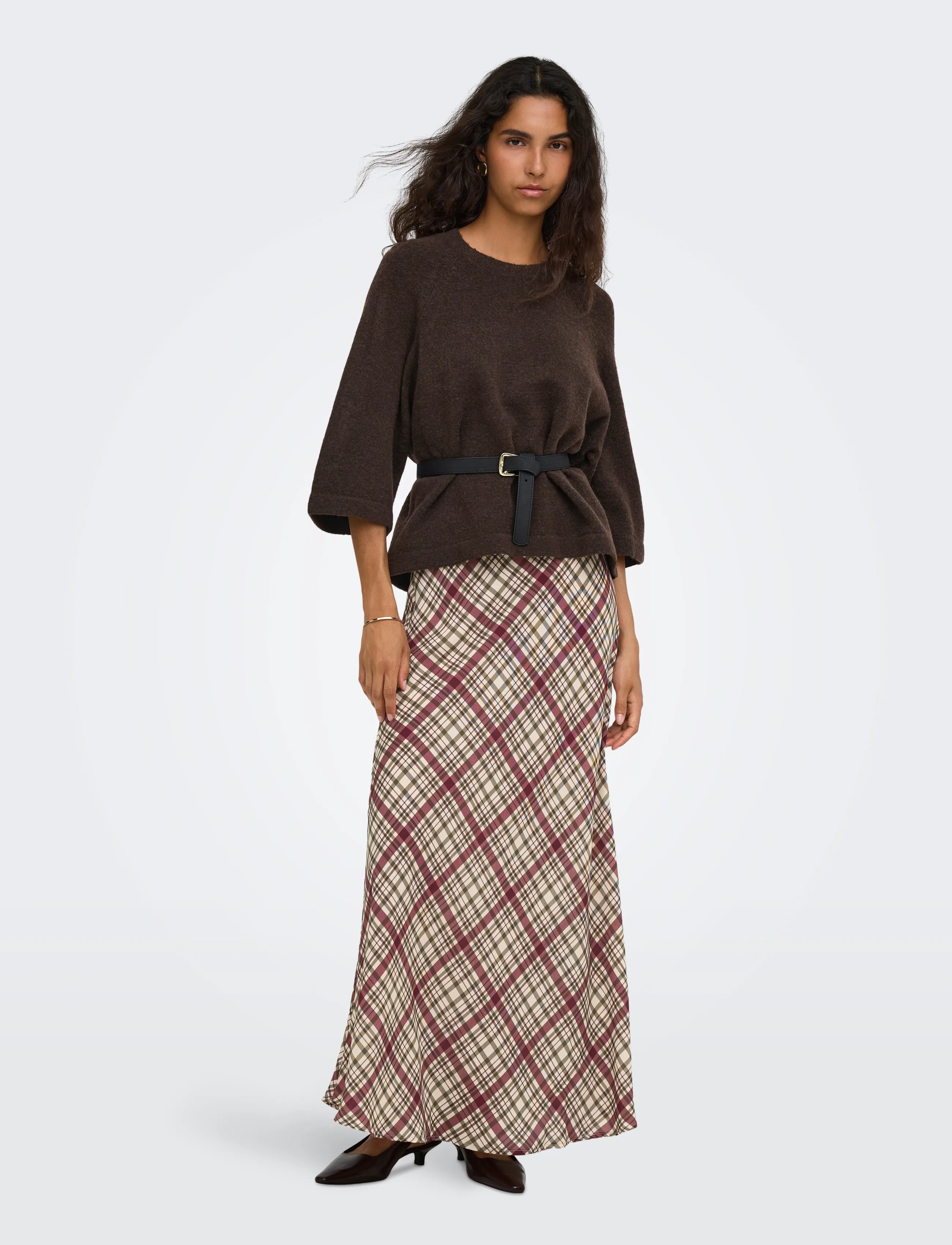 ONLY - ONLSIMONI 3/4 PULLOVER KNT NOOS - pullover - coffee bean - 4