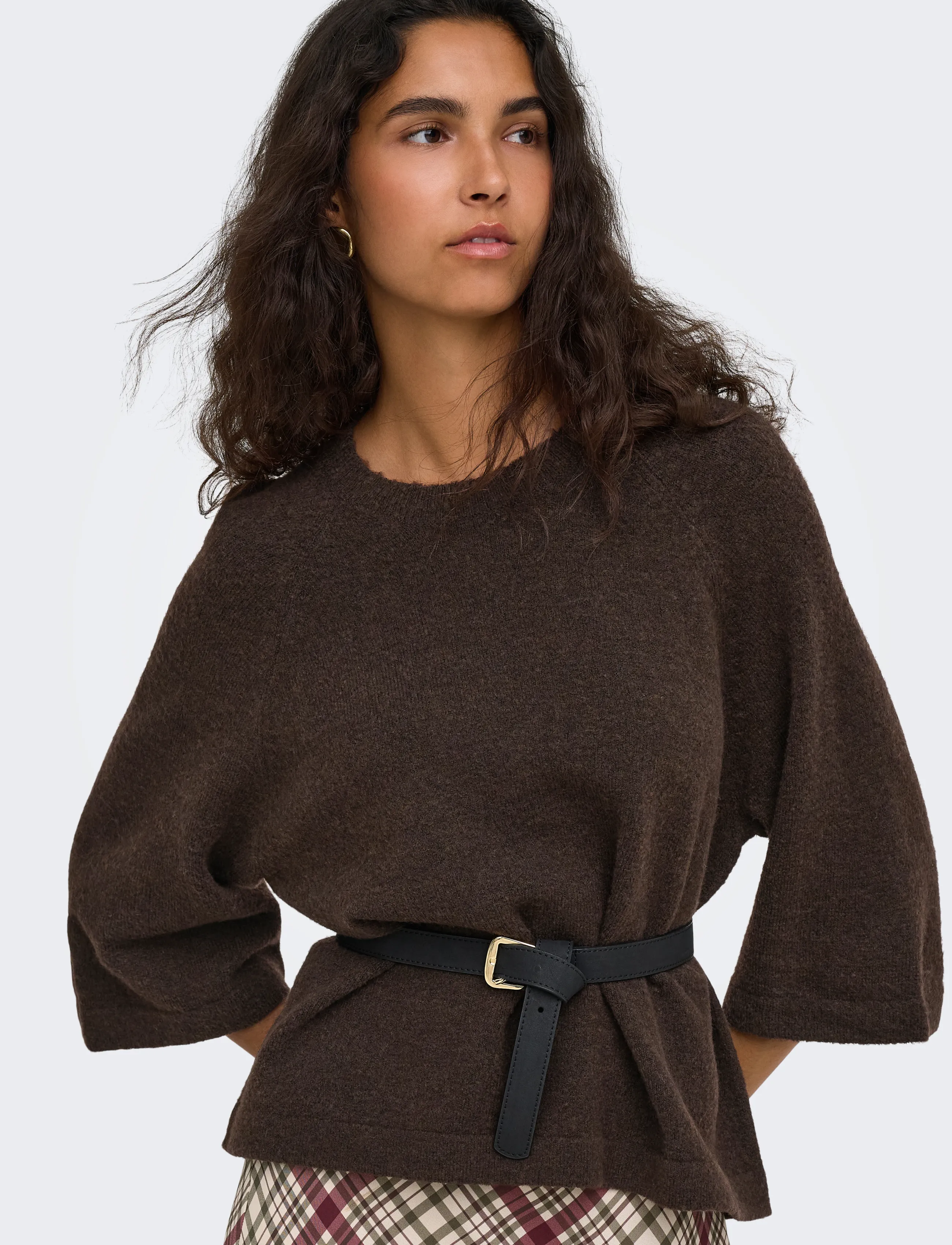 ONLY - ONLSIMONI 3/4 PULLOVER KNT NOOS - pullover - coffee bean - 5