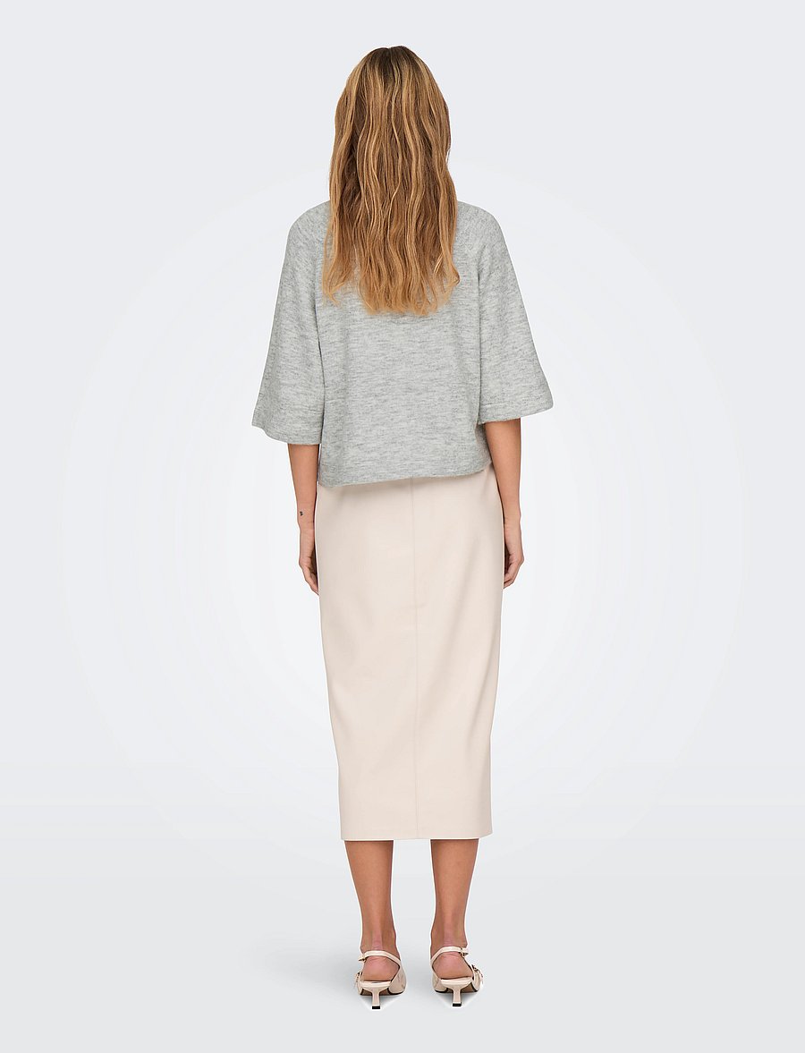ONLY - ONLSIMONI 3/4 PULLOVER KNT NOOS - pullover - light grey melange - 3