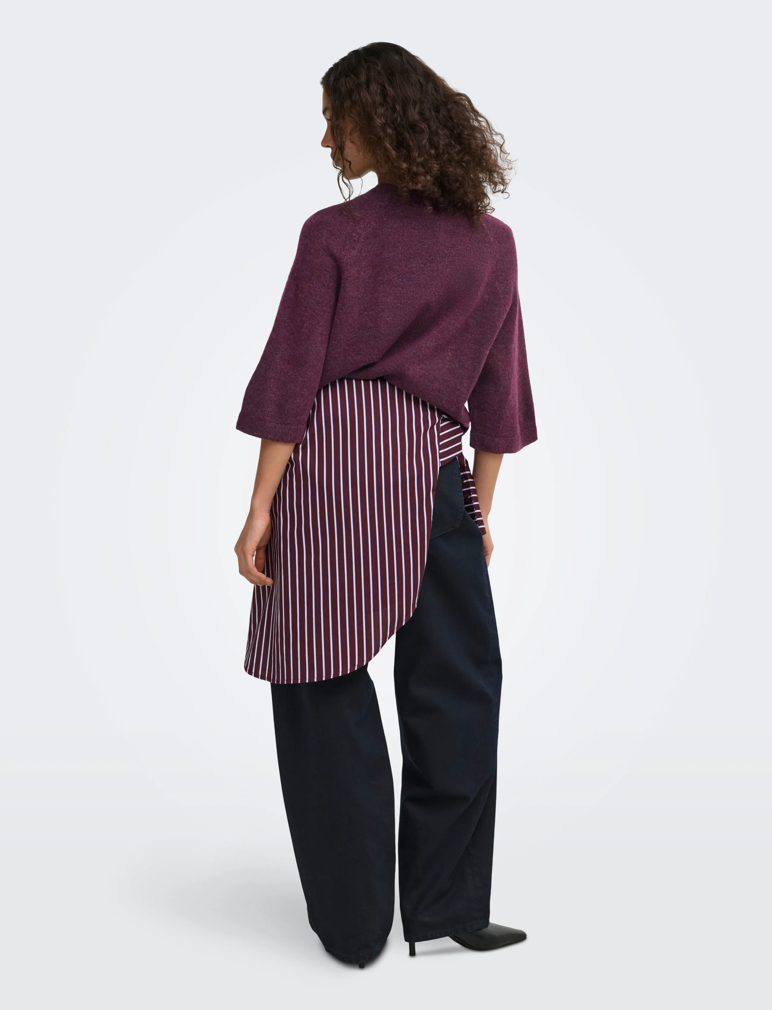 ONLY - ONLSIMONI 3/4 PULLOVER KNT NOOS - jumpers - mauve wine - 3