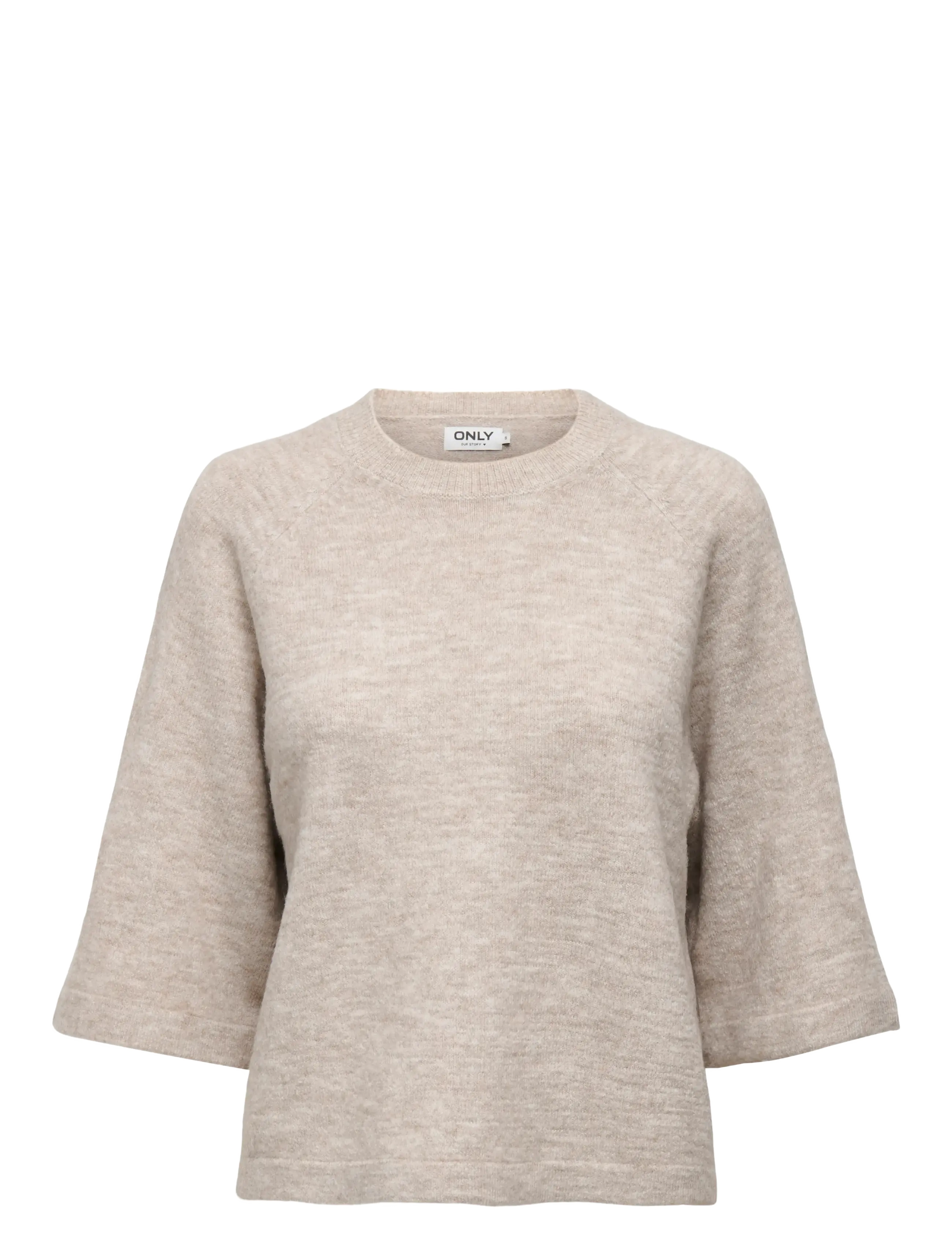 ONLY ONLSIMONI 3/4 PULLOVER KNT NOOS - Tröjor - PUMICE STONE / beige