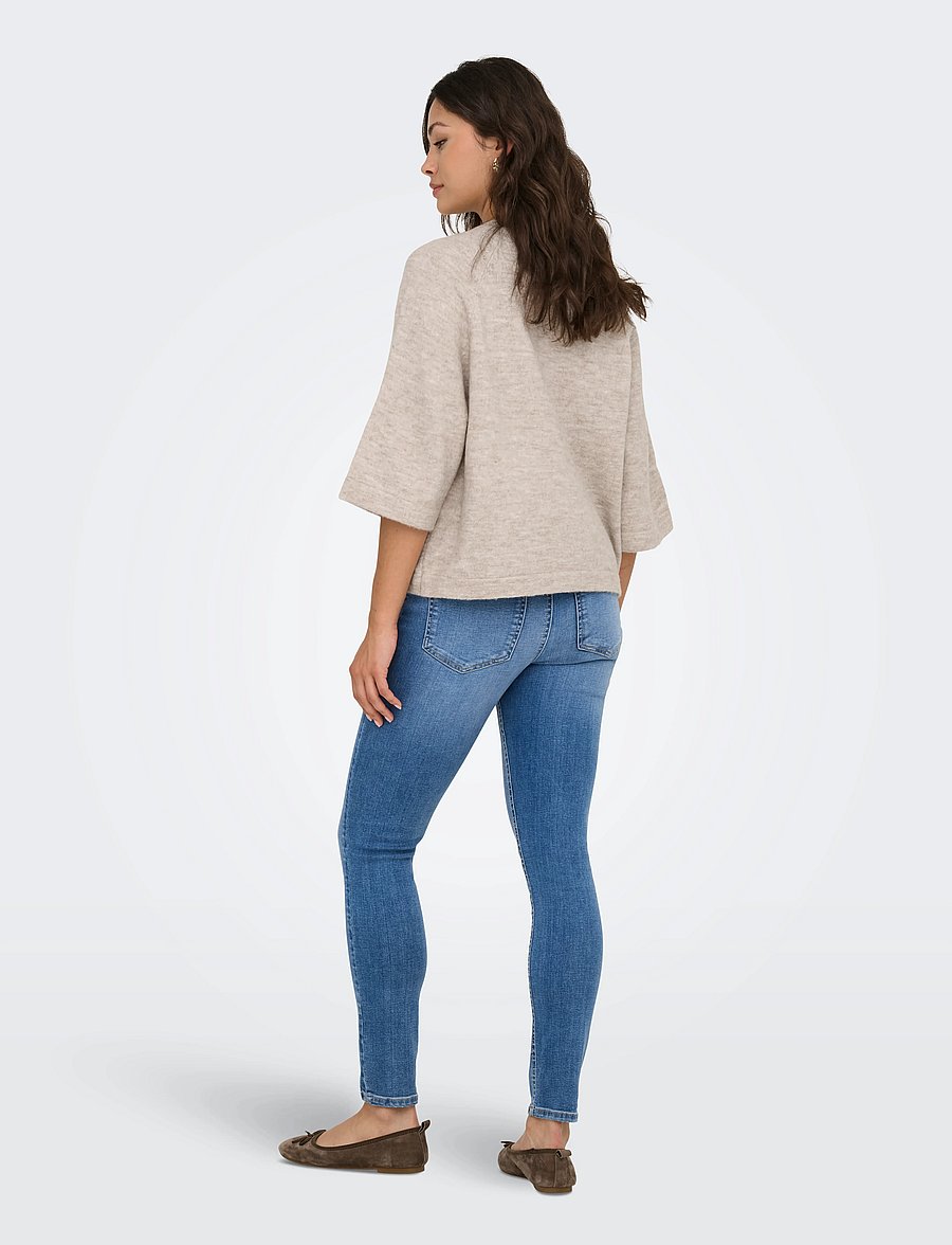 ONLY - ONLSIMONI 3/4 PULLOVER KNT NOOS - pullover - pumice stone - 3