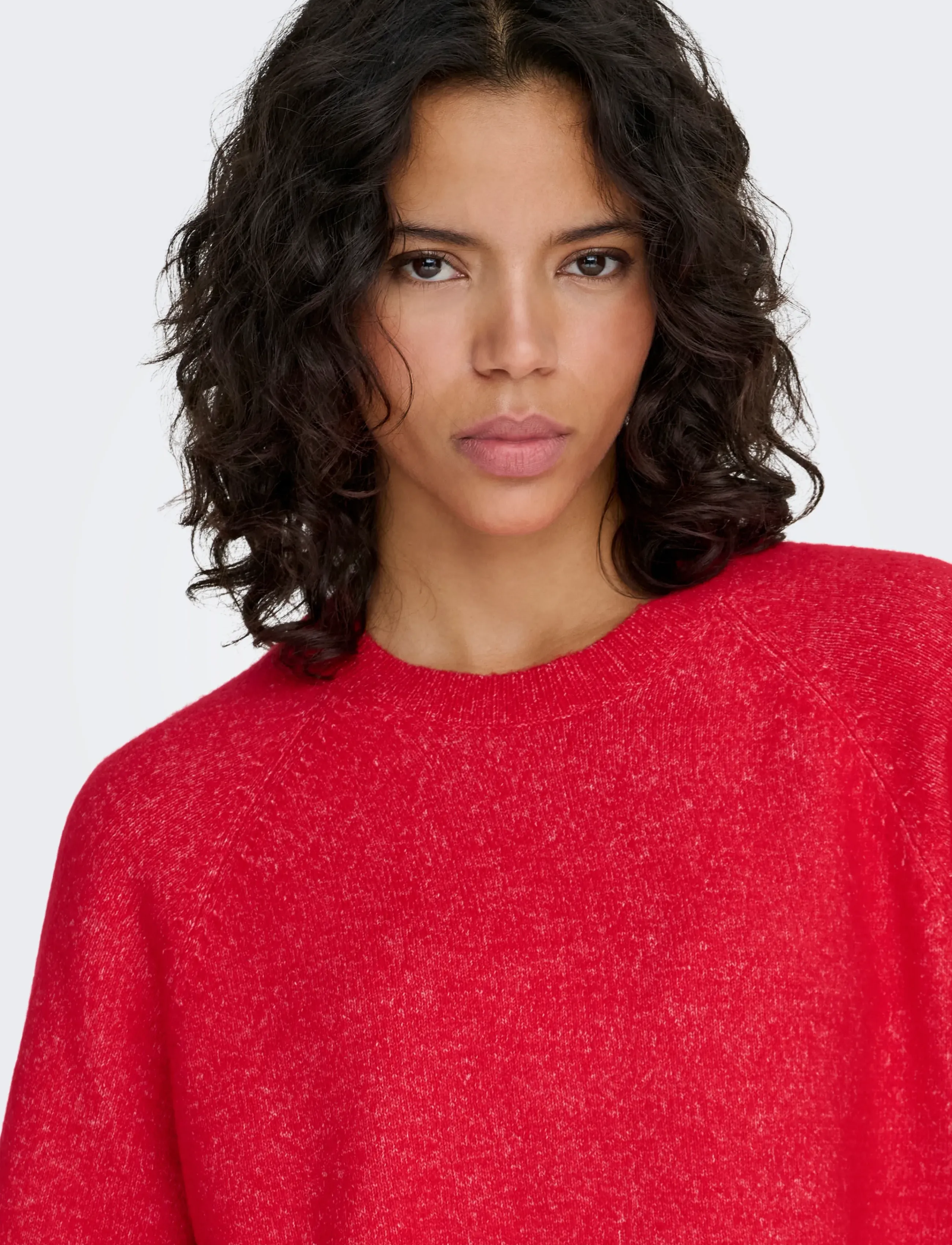 ONLY ONLSIMONI 3/4 PULLOVER KNT NOOS - Födelsedag - TRUE RED / red